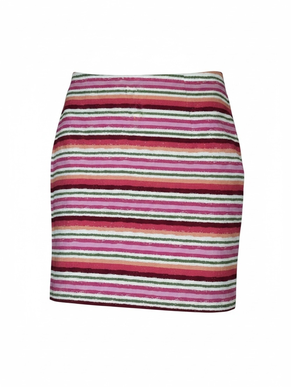 Talbots Linen Pencil Skirt Multicolored Stripes Size 10